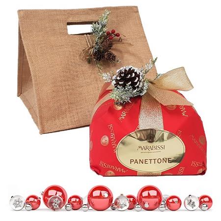 Confezione Panettone Artigianale Glassato in juta