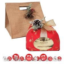 Confezione Panettone Artigianale Glassato in juta